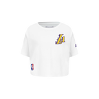 NBA LOS ANGELES LAKERS CLASSIC TODDLER GIRL'S SS BOXY TEE (WHITE)
