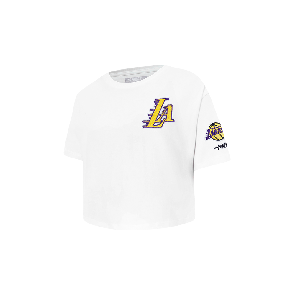 NBA LOS ANGELES LAKERS CLASSIC TODDLER GIRL'S SS BOXY TEE (WHITE)