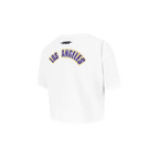 NBA LOS ANGELES LAKERS CLASSIC TODDLER GIRL'S SS BOXY TEE (WHITE)