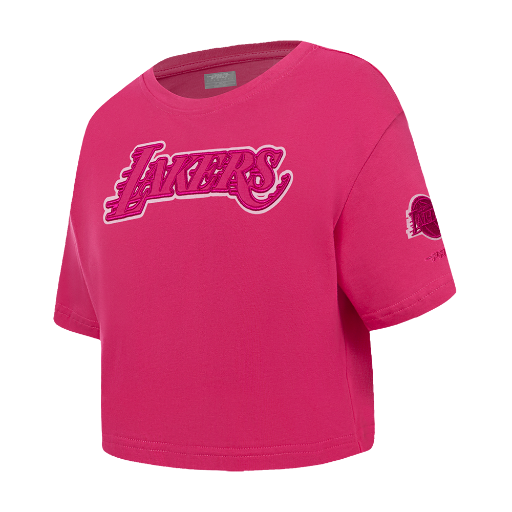 NBA LOS ANGELES LAKERS T-SHIRT TRIPLE ROSE À MANCHES COURTES ET À COUPE CARRÉE POUR FILLE BAMBIN (VIOLET BETTERAVE)