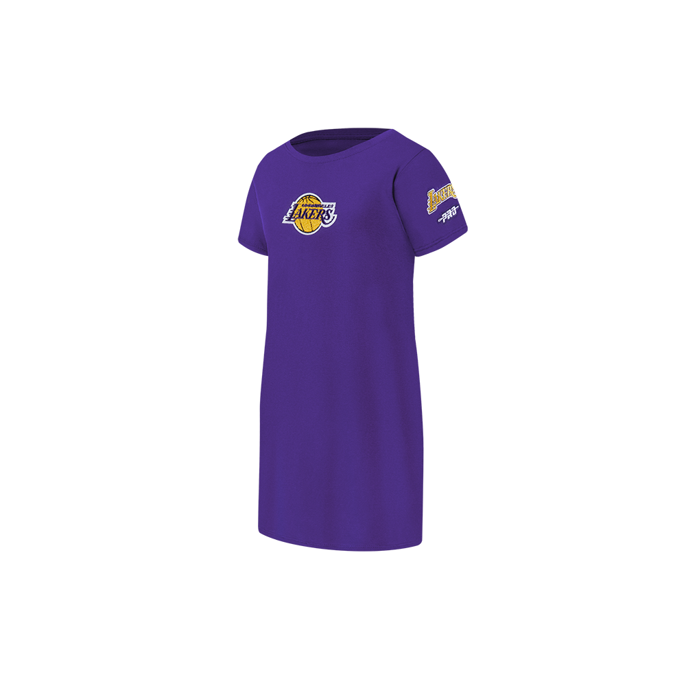 NBA LOS ANGELES LAKERS CLASSIC TODDLER GIRLS TEE DRESS (PURPLE)