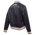 NBA LOS ANGELES LAKERS SCRIPT TAIL BLOUSON EN SATIN POUR FEMME (NOIR/VIOLET)