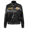 NBA LOS ANGELES LAKERS GAME DAY CLASSICS BLOUSON EN SATIN POUR FEMME (NOIR)