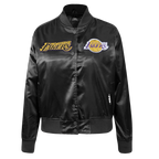 NBA LOS ANGELES LAKERS GAME DAY CLASSICS BLOUSON EN SATIN POUR FEMME (NOIR)