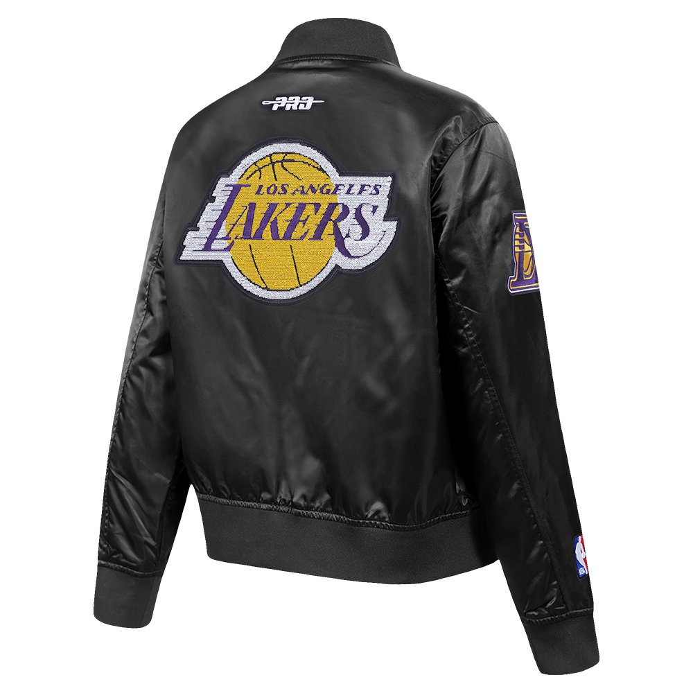 NBA LOS ANGELES LAKERS GAME DAY CLASSICS BLOUSON EN SATIN POUR FEMME (NOIR)