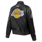 NBA LOS ANGELES LAKERS GAME DAY CLASSICS BLOUSON EN SATIN POUR FEMME (NOIR)