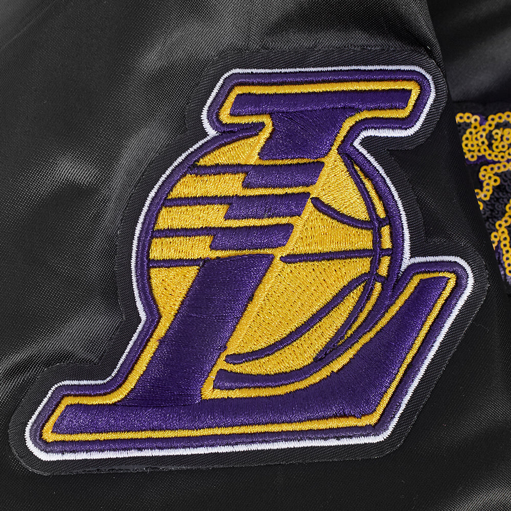 NBA LOS ANGELES LAKERS GAME DAY CLASSICS BLOUSON EN SATIN POUR FEMME (NOIR)