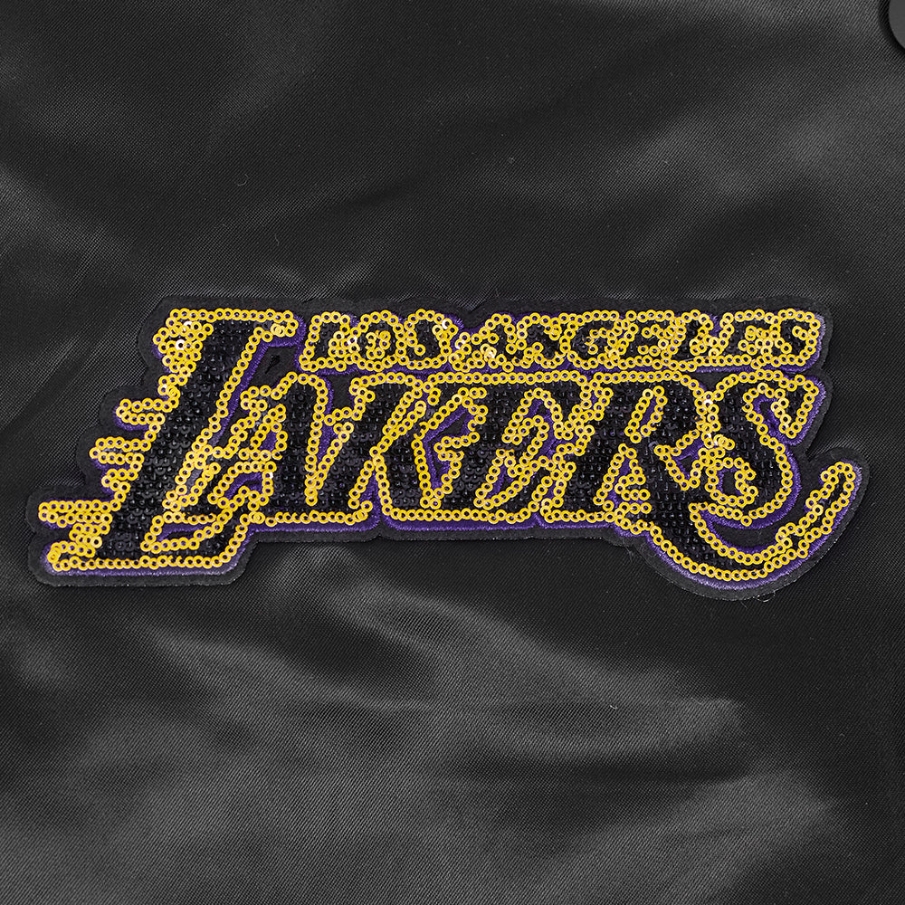 NBA LOS ANGELES LAKERS GAME DAY CLASSICS BLOUSON EN SATIN POUR FEMME (NOIR)
