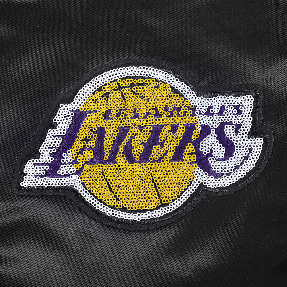 NBA LOS ANGELES LAKERS GAME DAY CLASSICS BLOUSON EN SATIN POUR FEMME (NOIR)
