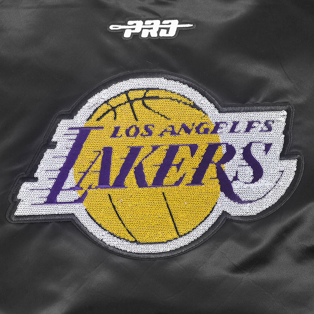NBA LOS ANGELES LAKERS GAME DAY CLASSICS BLOUSON EN SATIN POUR FEMME (NOIR)