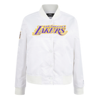 NBA LOS ANGELES LAKERS CLASSIC WOMEN'S SATIN JACKET (WHITE)