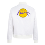 NBA LOS ANGELES LAKERS CLASSIC WOMEN'S SATIN JACKET (WHITE)