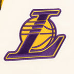 NBA LOS ANGELES LAKERS RETRO CLASSIC BLOUSON EN SATIN À BORDS CÔTELÉS POUR FEMME (COQUILLE D'ŒUF/VIOLET)