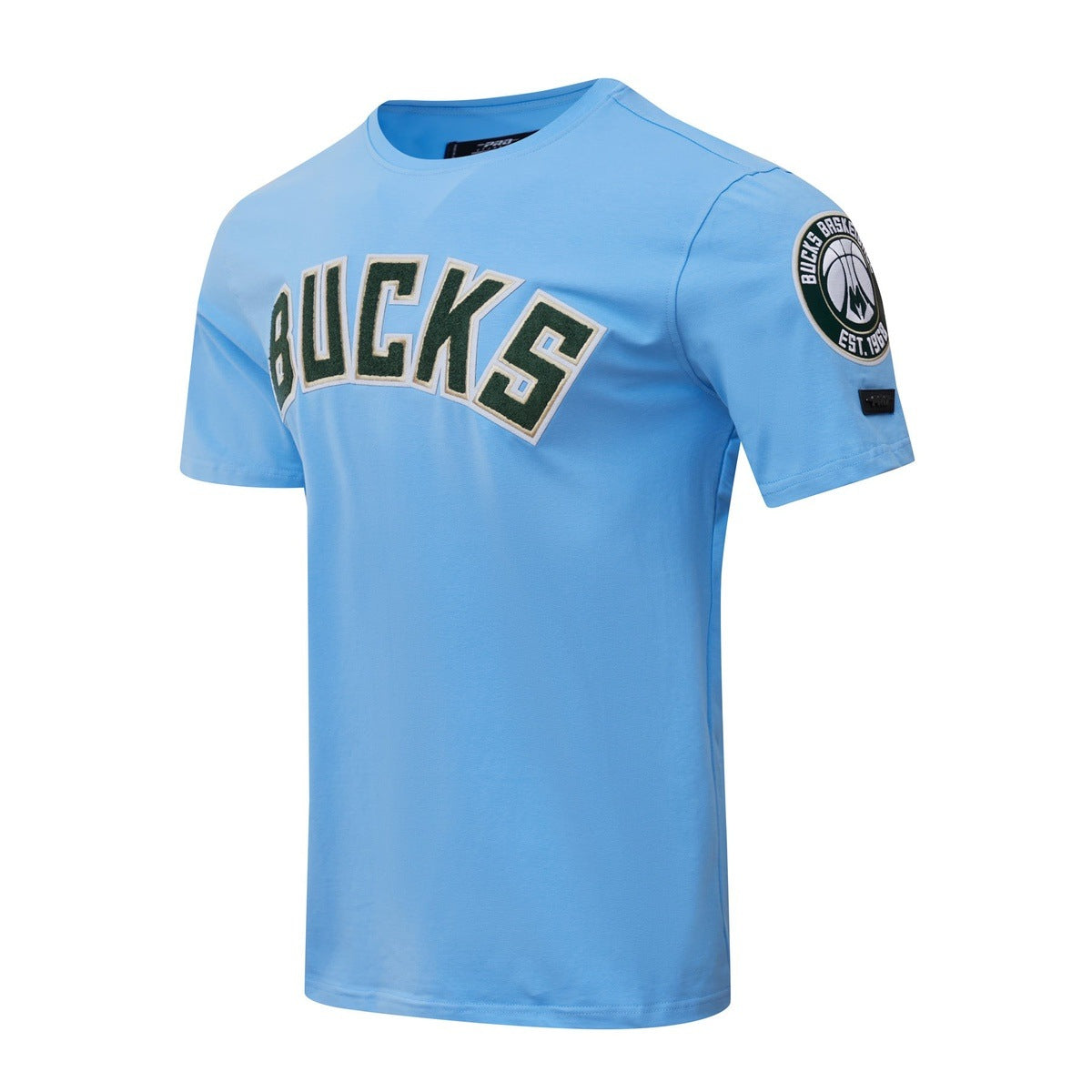 NBA MILWAUKEE BUCKS CLASSIC CHENILLE MEN'S TEE (UNIVERSITY BLUE)
