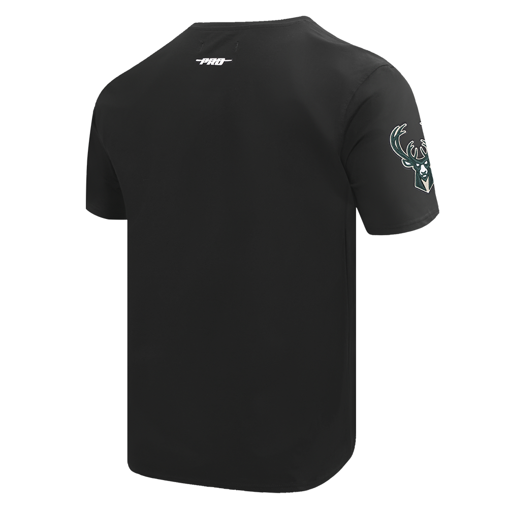 NBA MILWAUKEE BUCKS SCRIPT TAIL T-SHIRT POUR HOMME (NOIR)