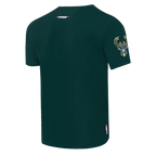 NBA MILWAUKEE BUCKS SCRIPT TAIL T-SHIRT POUR HOMME (VERT FORÊT)