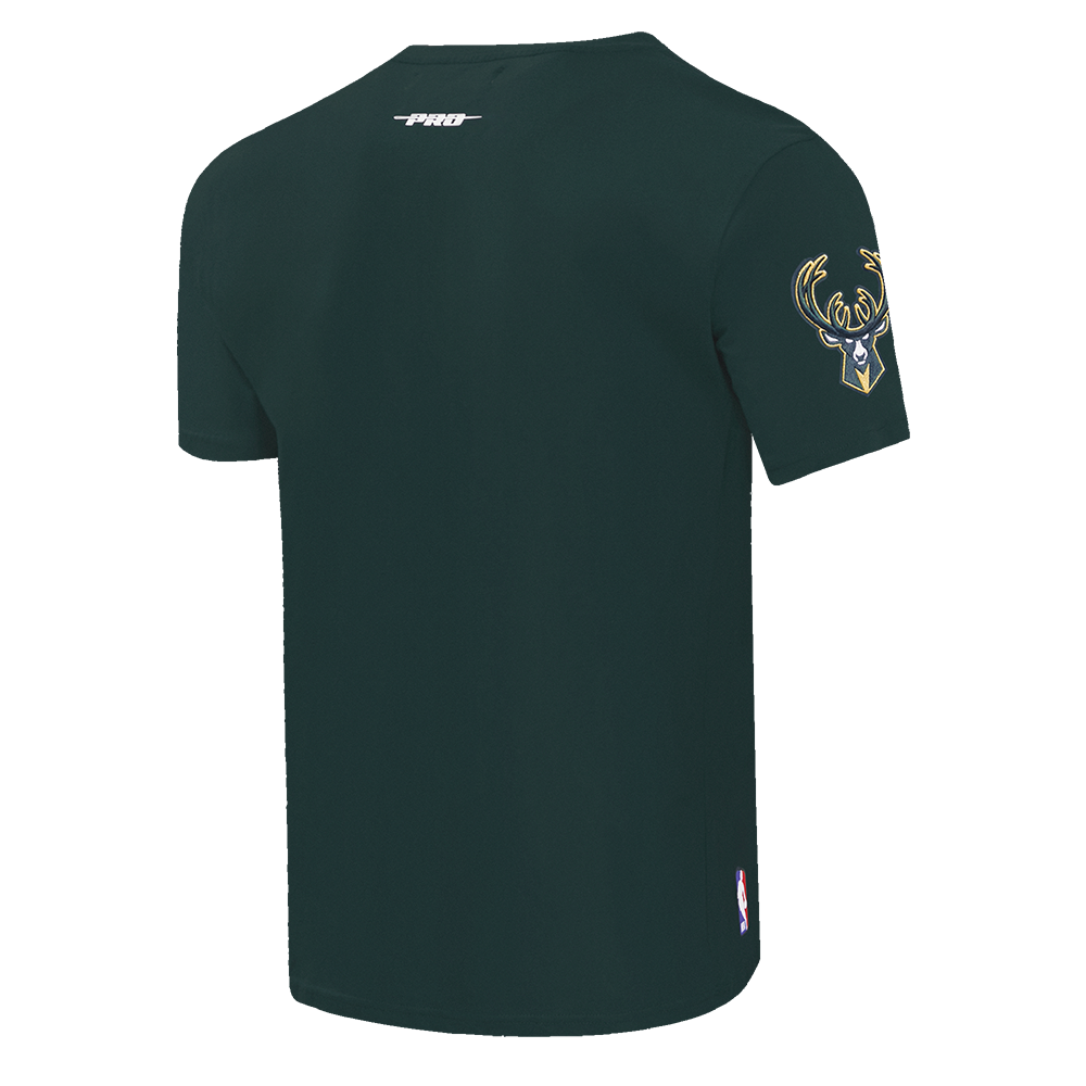 NBA MILWAUKEE BUCKS SCRIPT TAIL T-SHIRT POUR HOMME (VERT FORÊT)