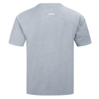 NBA MILWAUKEE BUCKS REVERSE FRENCH TERRY T-SHIRT EN JERSEY DE COTON À ÉPAULES TOMBANTES POUR HOMME (GRIS CHINÉ FONCÉ)