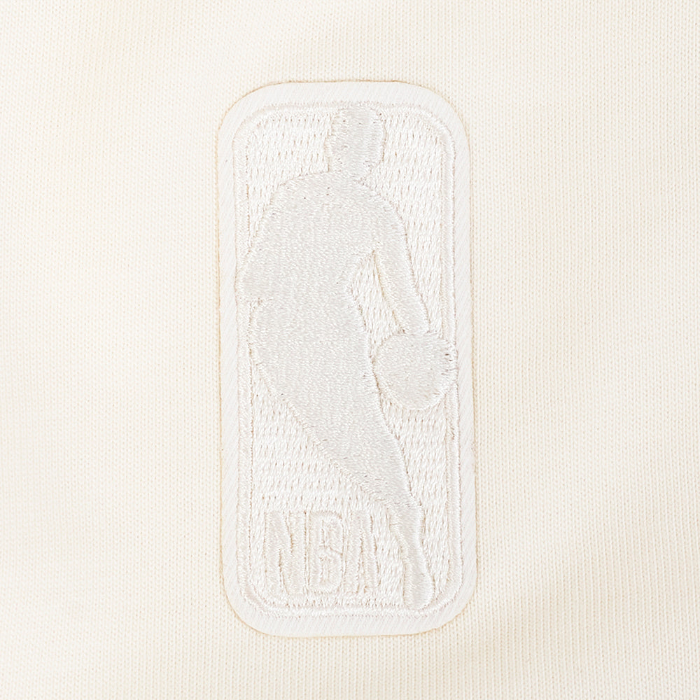 NBA MILWAUKEE BUCKS REVERSE FRENCH TERRY T-SHIRT EN JERSEY DE COTON À ÉPAULES TOMBANTES POUR HOMME (COQUILLE D'ŒUF)