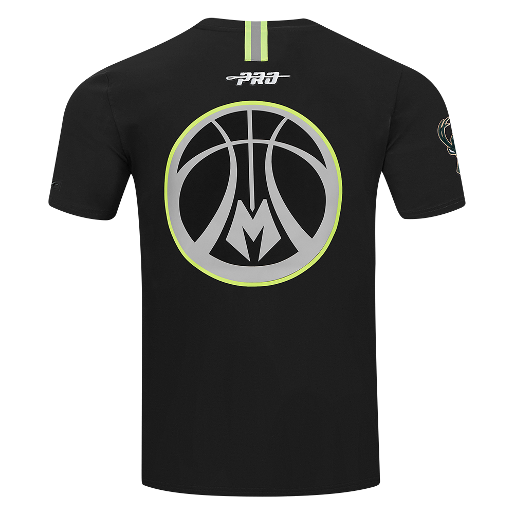 NBA MILWAUKEE BUCKS UNDER THE LIGHTS MEN'S SINGLE JERSEY TEE (BLACK)