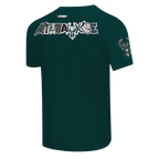 NBA MILWAUKEE BUCKS CITY RANSOM T-SHIRT EN JERSEY SIMPLE POUR HOMME (VERT FORÊT)