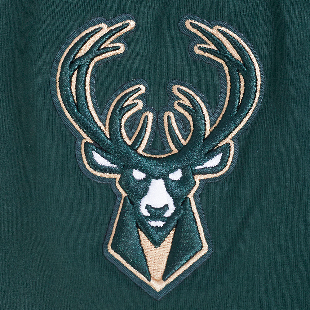 NBA MILWAUKEE BUCKS CITY RANSOM T-SHIRT EN JERSEY SIMPLE POUR HOMME (VERT FORÊT)