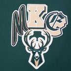NBA MILWAUKEE BUCKS CITY RANSOM T-SHIRT EN JERSEY SIMPLE POUR HOMME (VERT FORÊT)
