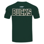 NBA MILWAUKEE BUCKS CITY RANSOM T-SHIRT EN JERSEY SIMPLE POUR HOMME (VERT FORÊT)