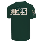 NBA MILWAUKEE BUCKS CITY RANSOM T-SHIRT EN JERSEY SIMPLE POUR HOMME (VERT FORÊT)