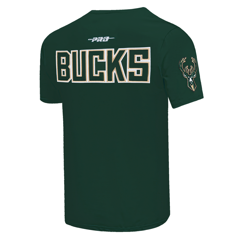 NBA MILWAUKEE BUCKS CITY RANSOM T-SHIRT EN JERSEY SIMPLE POUR HOMME (VERT FORÊT)