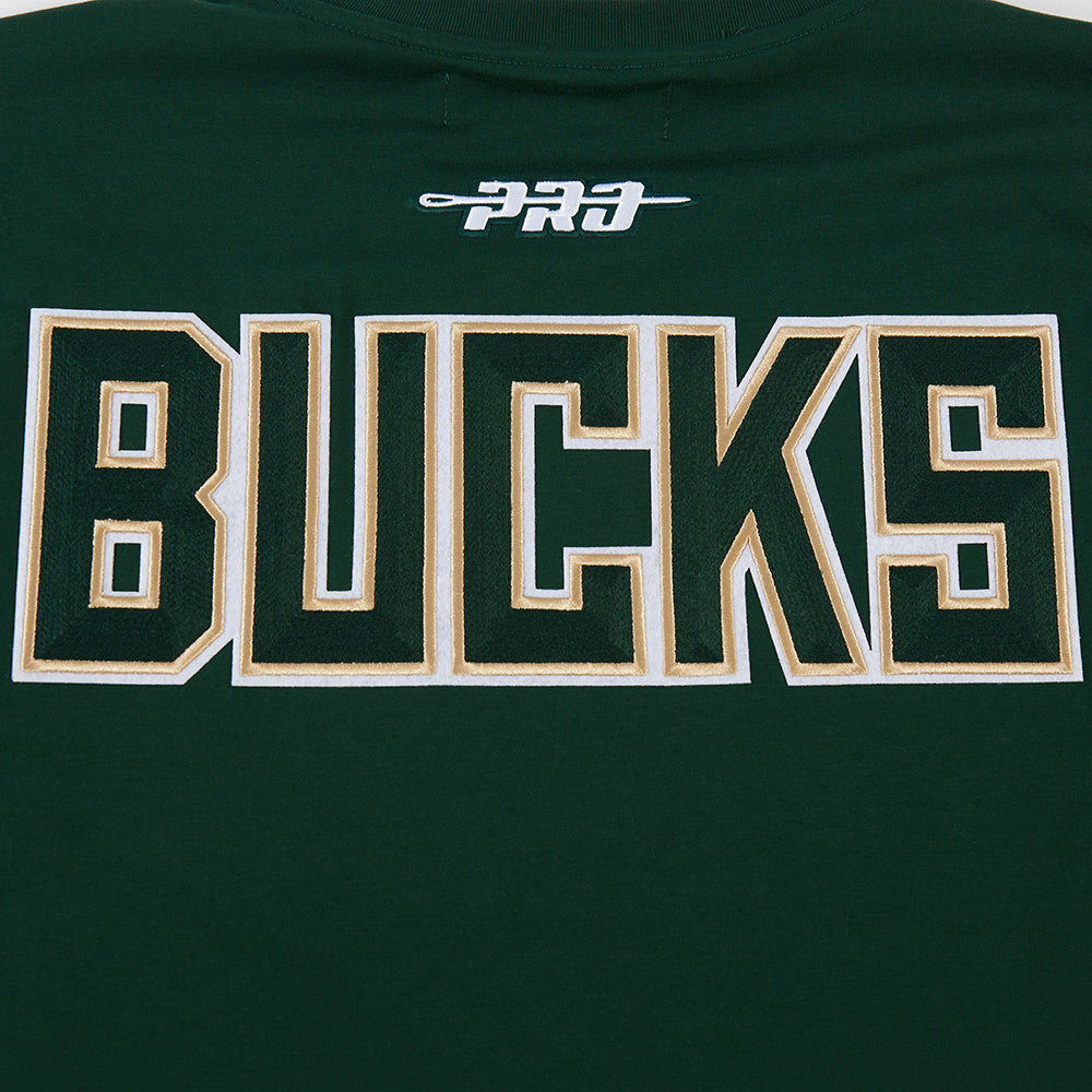 NBA MILWAUKEE BUCKS CITY RANSOM T-SHIRT EN JERSEY SIMPLE POUR HOMME (VERT FORÊT)