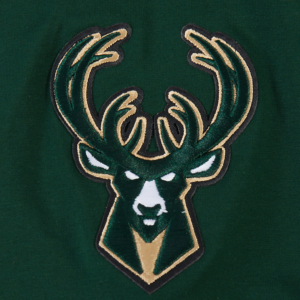 NBA MILWAUKEE BUCKS CITY RANSOM T-SHIRT EN JERSEY SIMPLE POUR HOMME (VERT FORÊT)