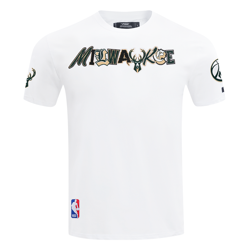 NBA MILWAUKEE BUCKS CITY RANSOM MEN'S SINGLE JERSEY TEE (WHITE)