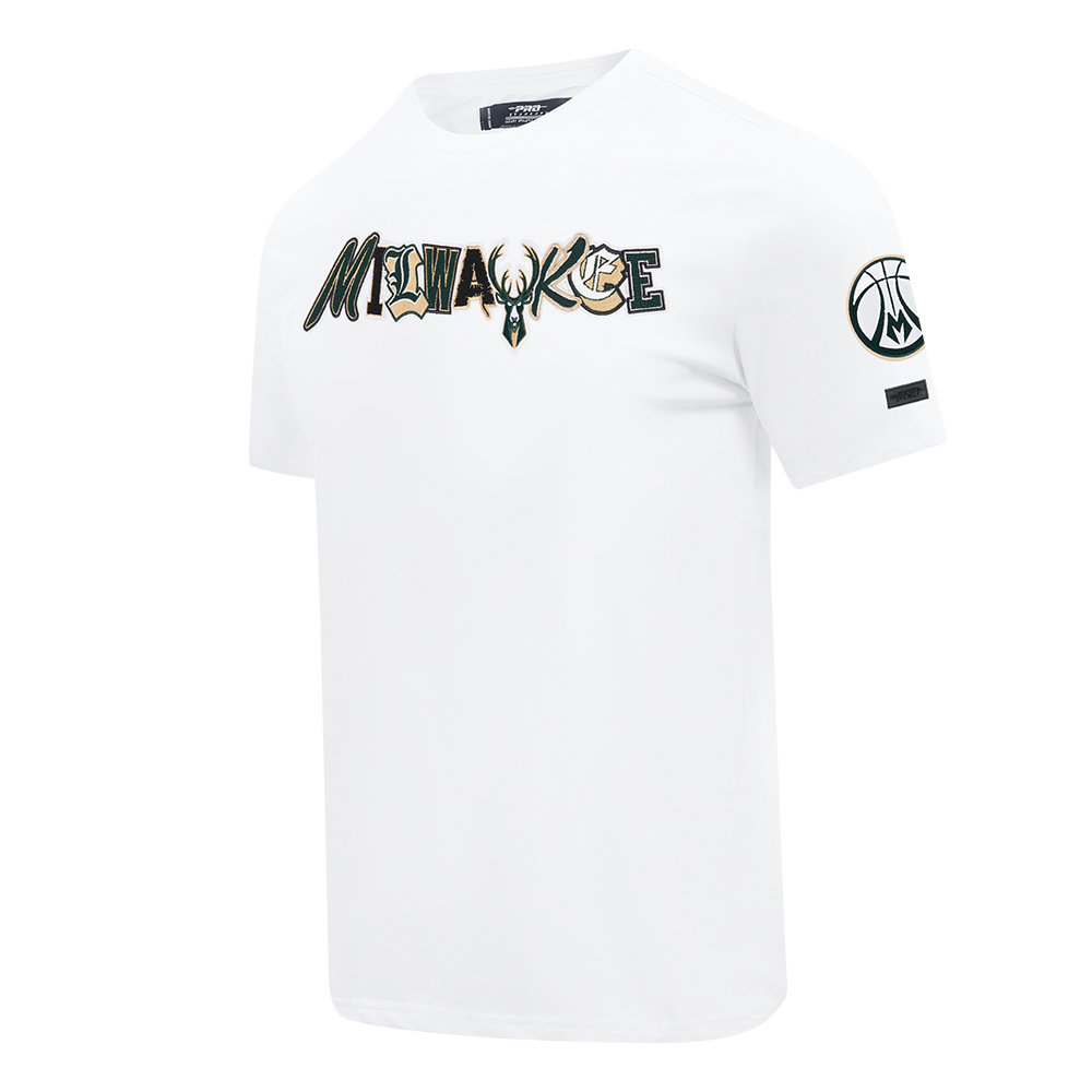 NBA MILWAUKEE BUCKS CITY RANSOM MEN'S SINGLE JERSEY TEE (WHITE)