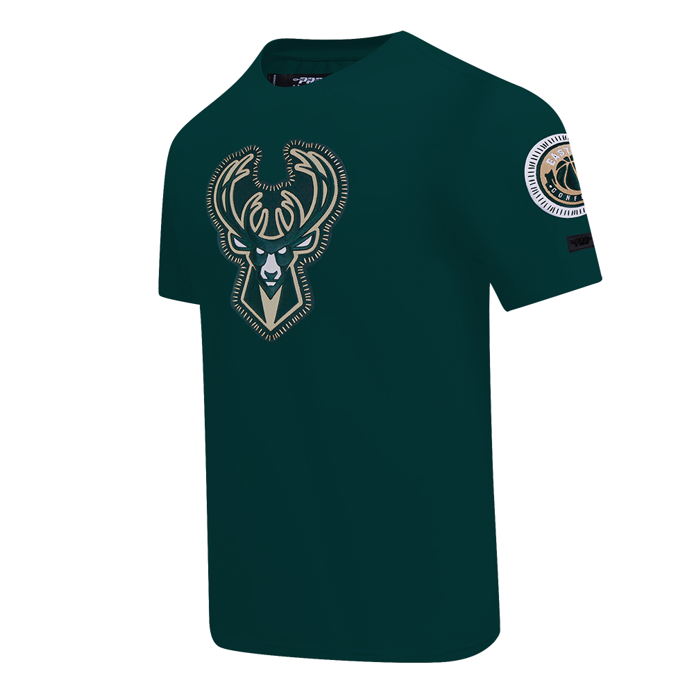 NBA MILWAUKEE BUCKS DIY PICK STITCH MEN'S SINGLE JERSEY TEE (FOREST GREEN)