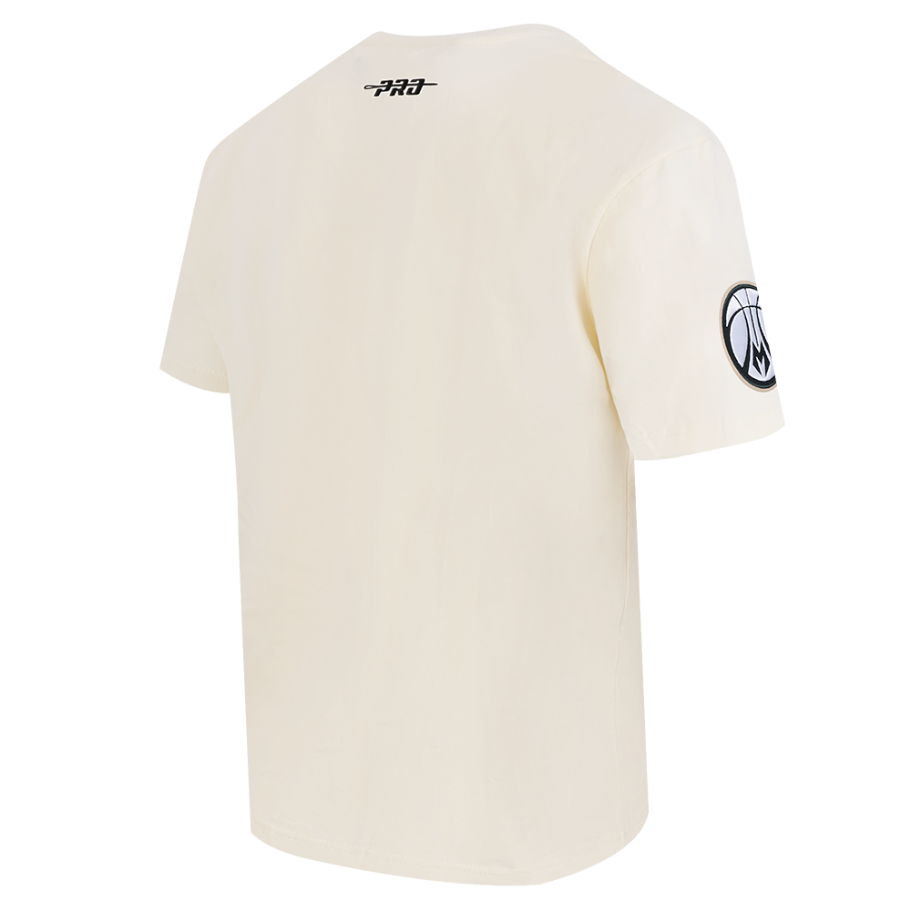 NBA MILWAUKEE BUCKS CHROME MEN'S CJ DROP SHOULDER TEE (EGGSHELL)