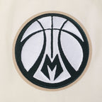 NBA MILWAUKEE BUCKS CHROME MEN'S CJ DROP SHOULDER TEE (EGGSHELL)