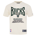 NBA MILWAUKEE BUCKS CITY TOUR 2.0 MEN'S COTTON JERSEY DROP SHOULDER TEE (EGGSHELL)