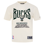 NBA MILWAUKEE BUCKS CITY TOUR 2.0 MEN'S COTTON JERSEY DROP SHOULDER TEE (EGGSHELL)