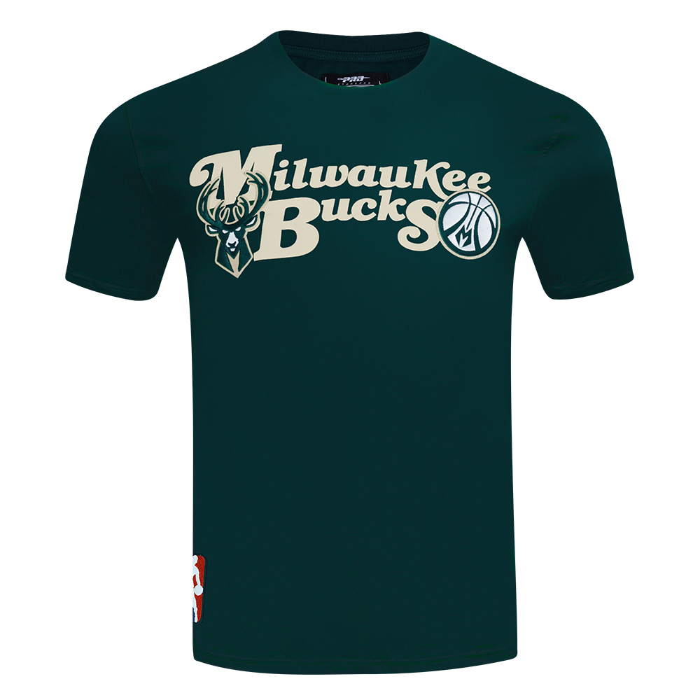 NBA MILWAUKEE BUCKS SOUVENIR MEN'S SINGLE JERSEY TEE (FOREST GREEN)
