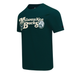 NBA MILWAUKEE BUCKS SOUVENIR MEN'S SINGLE JERSEY TEE (FOREST GREEN)
