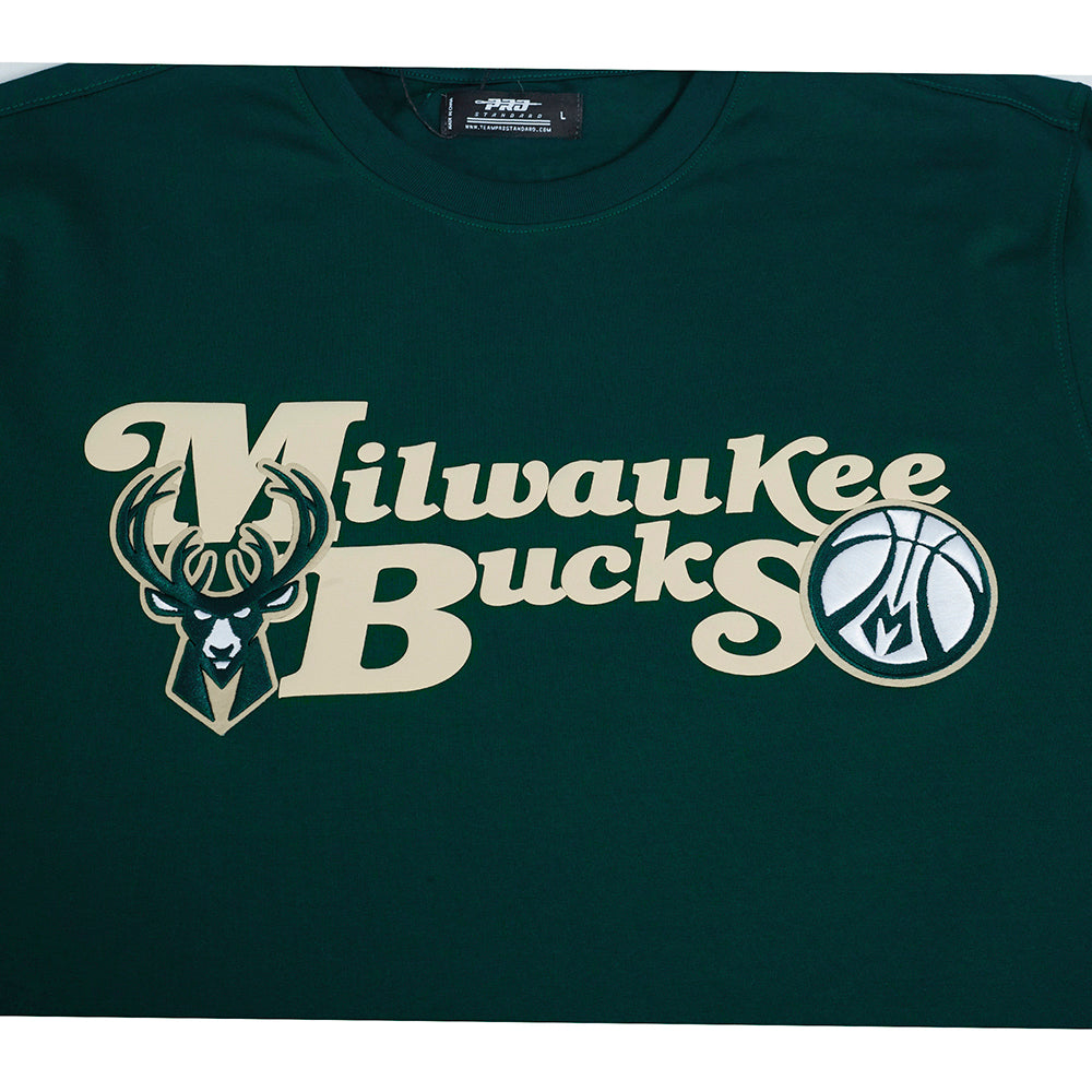 NBA MILWAUKEE BUCKS SOUVENIR MEN'S SINGLE JERSEY TEE (FOREST GREEN)