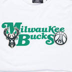 NBA MILWAUKEE BUCKS SOUVENIR MEN'S SINGLE JERSEY TEE (WHITE)