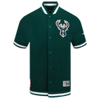 NBA MILWAUKEE BUCKS SOUVENIR BLOUSON D'ÉCHAUFFEMENT POUR HOMME (VERT FORÊT)