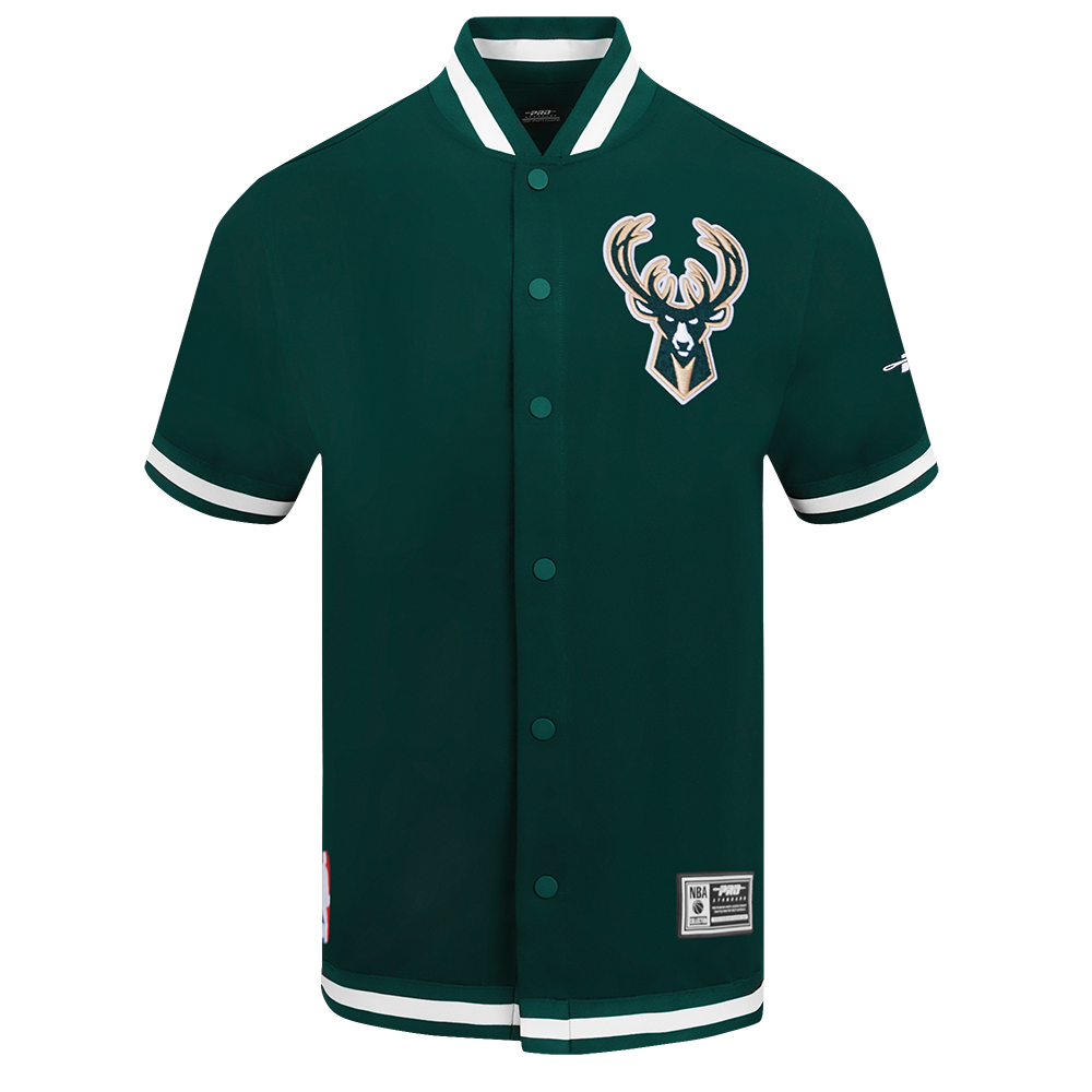 NBA MILWAUKEE BUCKS SOUVENIR BLOUSON D'ÉCHAUFFEMENT POUR HOMME (VERT FORÊT)