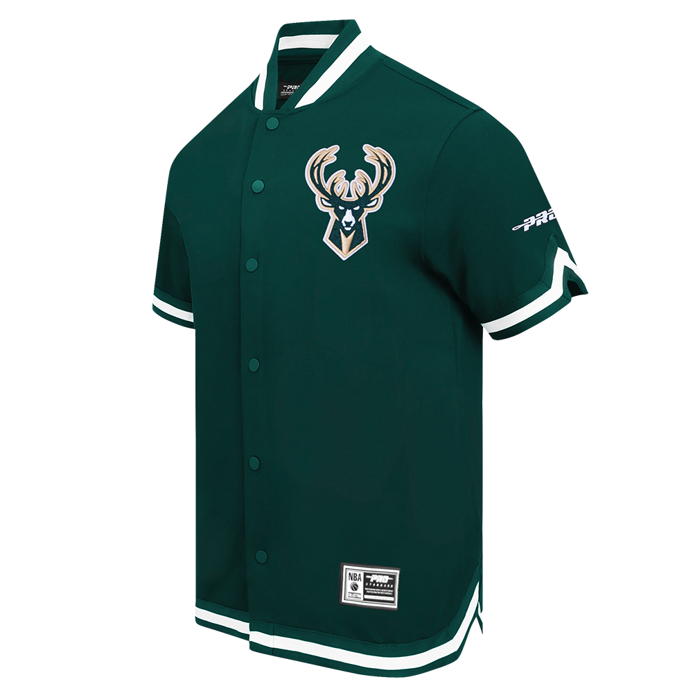 NBA MILWAUKEE BUCKS SOUVENIR BLOUSON D'ÉCHAUFFEMENT POUR HOMME (VERT FORÊT)