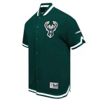 NBA MILWAUKEE BUCKS SOUVENIR BLOUSON D'ÉCHAUFFEMENT POUR HOMME (VERT FORÊT)