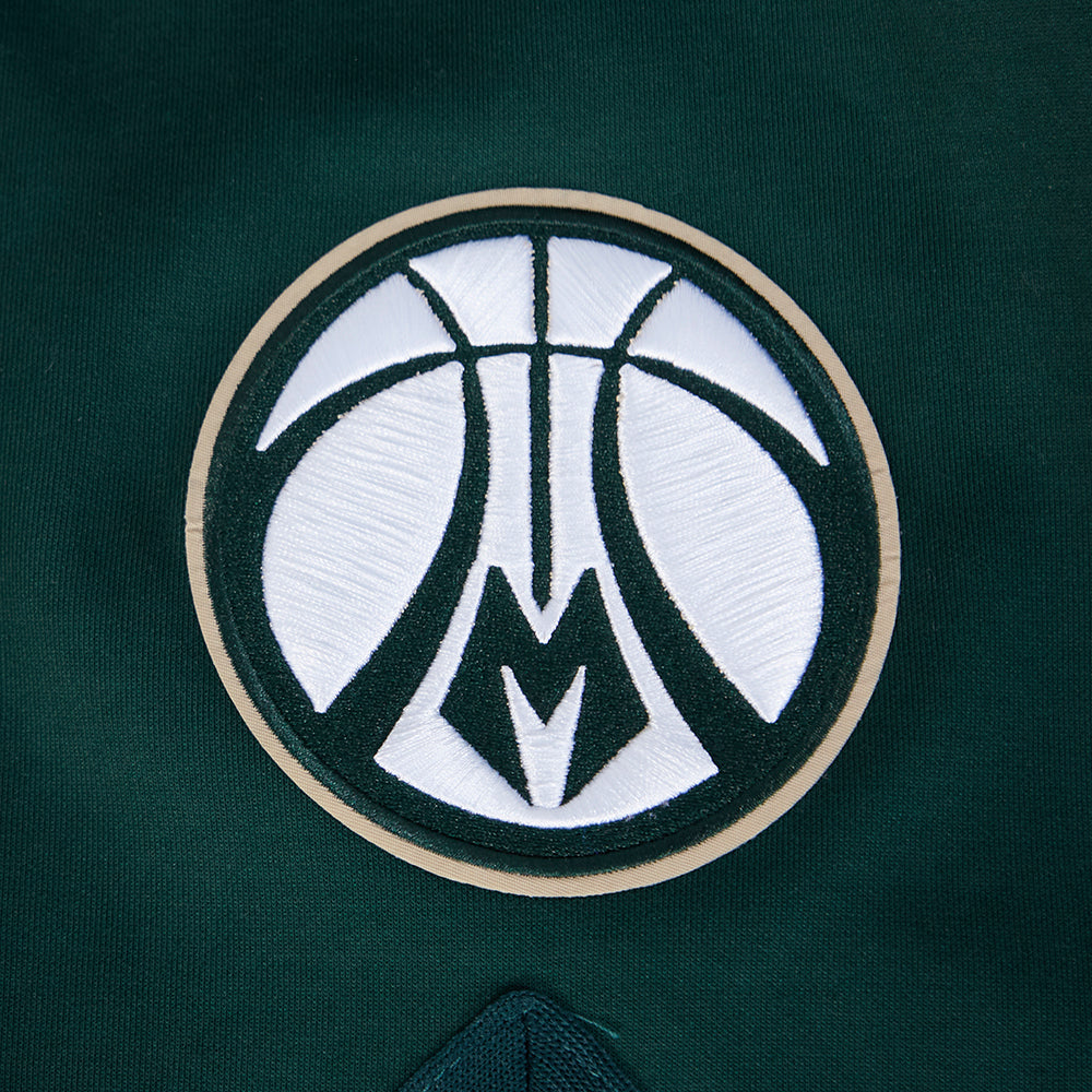 NBA MILWAUKEE BUCKS SOUVENIR BLOUSON D'ÉCHAUFFEMENT POUR HOMME (VERT FORÊT)