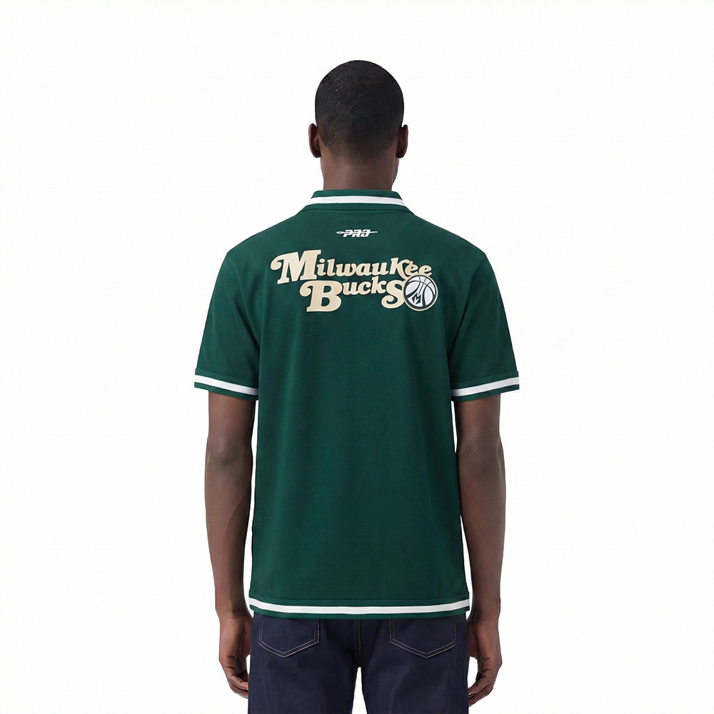 NBA MILWAUKEE BUCKS SOUVENIR MEN'S WARM UP JACKET (FOREST GREEN)