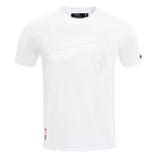 NBA MILWAUKEE BUCKS WHITE OUT T-SHIRT EN JERSEY SIMPLE POUR HOMME (BLANC)